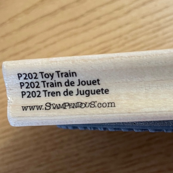 Stampendous Toy Train Rubber Stamp Christmas Train Large 5" x 3" #P202 - Picture 3 of 5